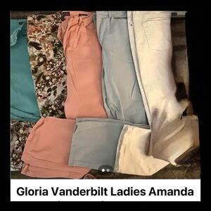 Gloria Vanderbilt Women's Amanda Jeans/Pants Peach,Blue,White,Turquoise.